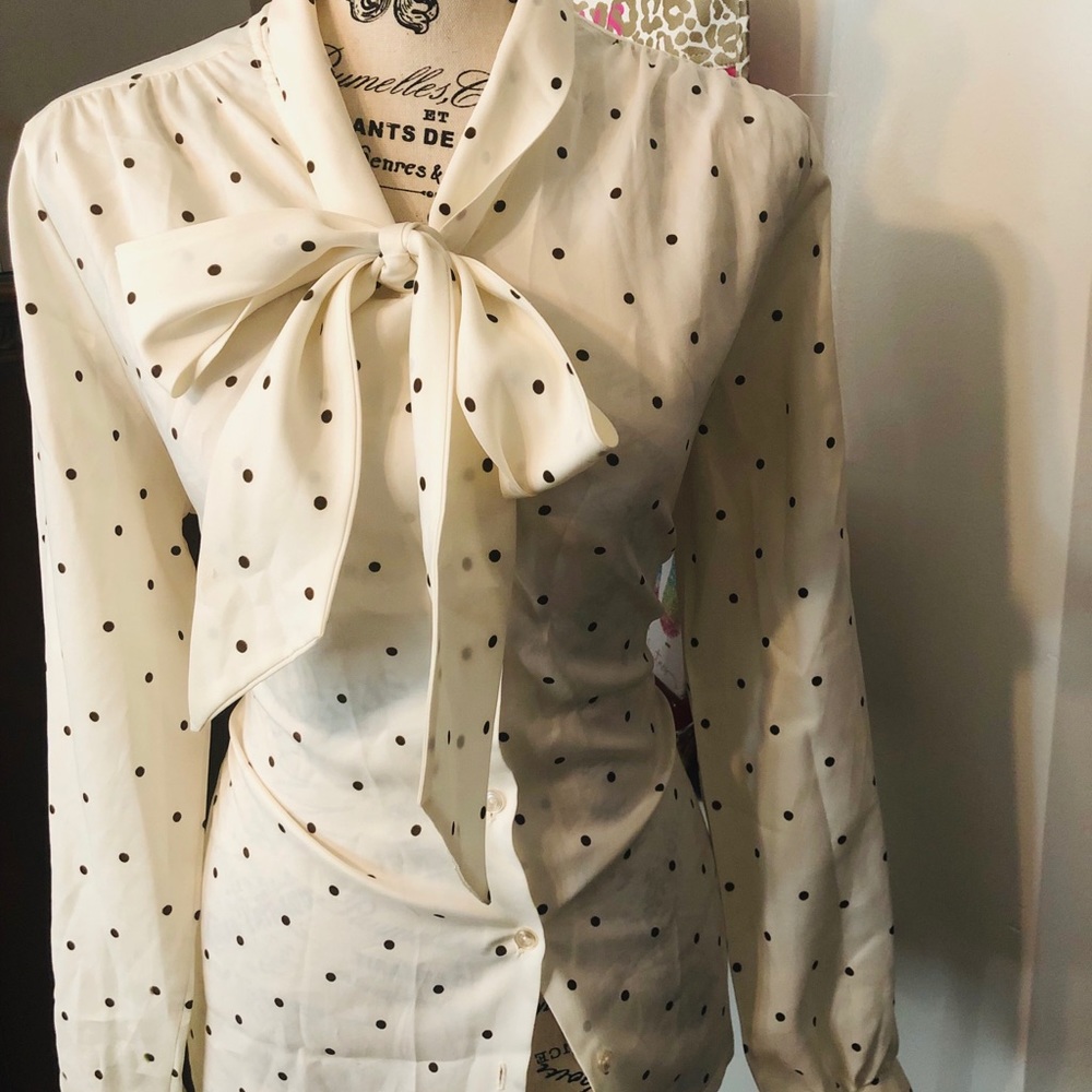 Vintage Big Bow Blouse